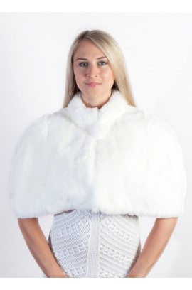 White Rex Fur Cape